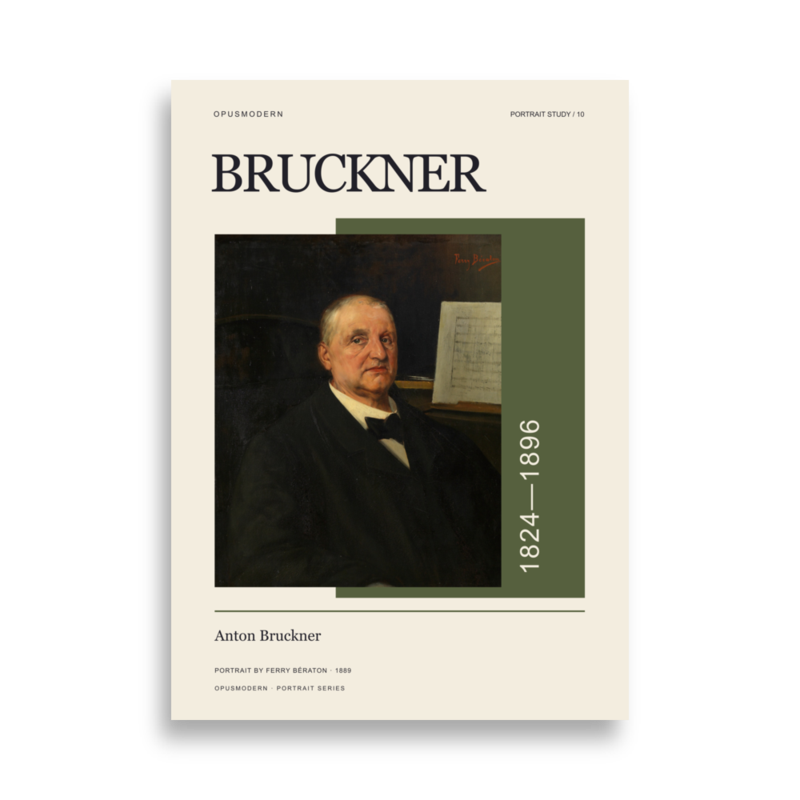 Bruckner Poster — Portrait — Edge-to-Edge — 50 × 70 cm (≈ 19.69″ × 27.56″) — full print dimensions