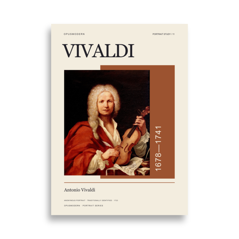 Vivaldi Poster — Portrait — Edge-to-Edge — 50 × 70 cm (≈ 19.69″ × 27.56″) — full print dimensions