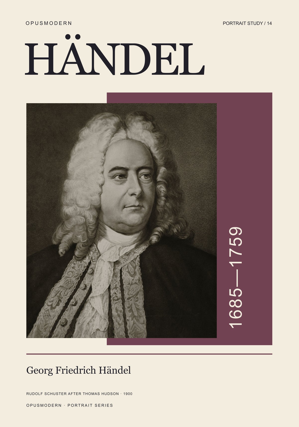Georg Friedrich Händel — 28X40 — Edge-to-edge. Full production composition.