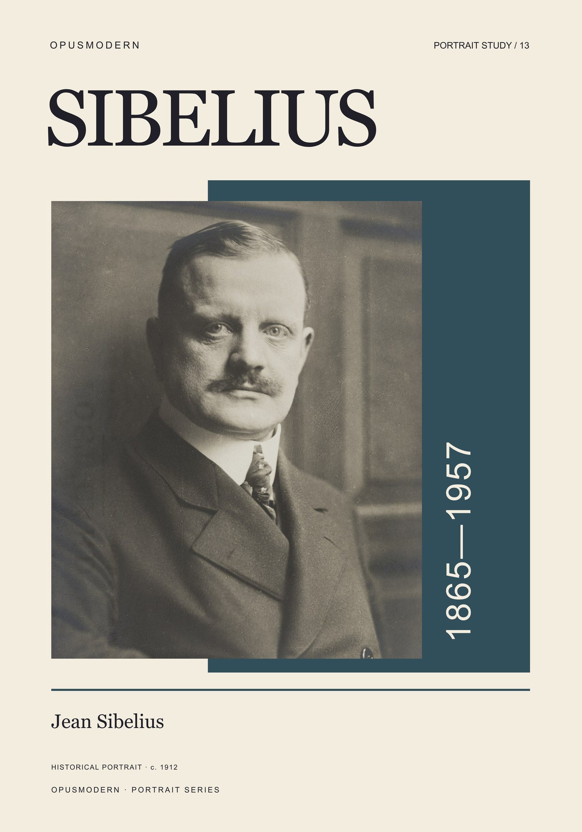 Jean Sibelius — 28X40 — Edge-to-edge. Full production composition.