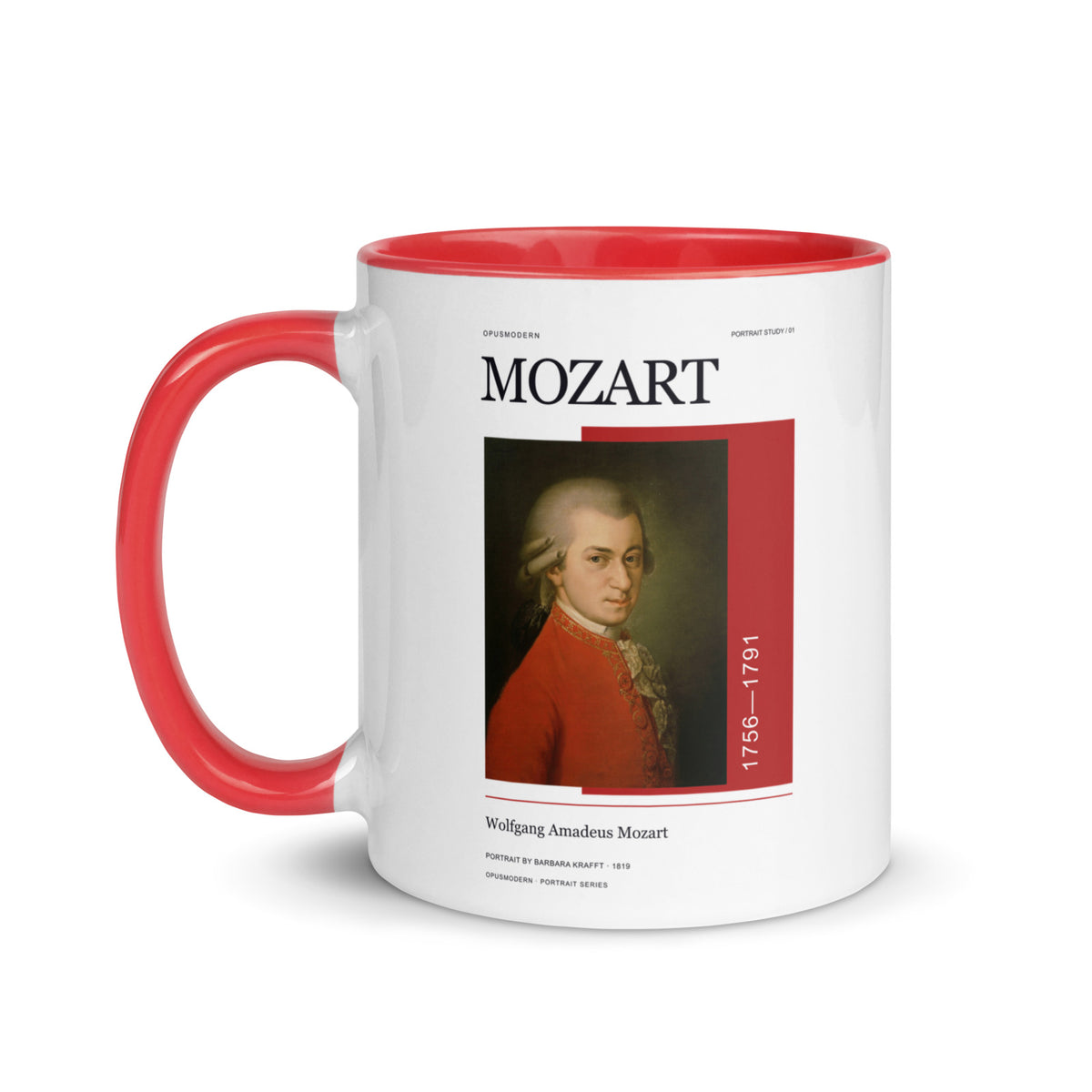 Krafft Portrait — Mozart Mug — full-resolution OPUSMODERN artwork — handle left