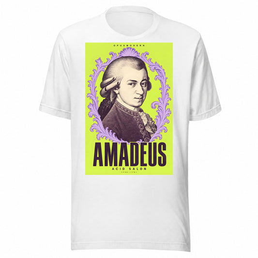 OPUSMODERN flat front mockup — Acid Salon — Mozart Unisex T-Shirt
