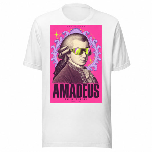 OPUSMODERN flat front mockup — Acid Vision — Mozart Unisex T-Shirt