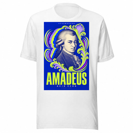 OPUSMODERN flat front mockup — Acid Echo — Mozart Unisex T-Shirt