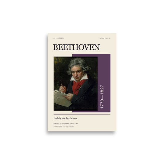 Beethoven Poster — Portrait — Edge-to-Edge — 21 × 30 cm (≈ 8.27″ × 11.81″) — full print dimensions