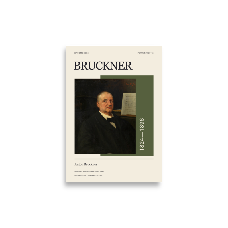 Bruckner Poster — Portrait — Edge-to-Edge — 21 × 30 cm (≈ 8.27″ × 11.81″) — full print dimensions