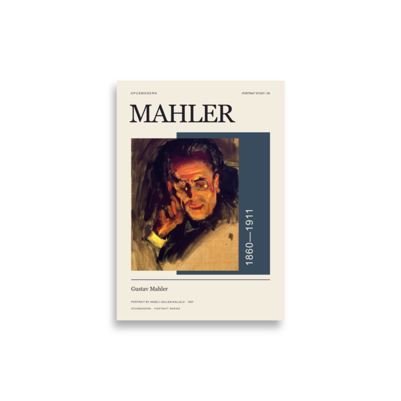Mahler Poster — Portrait — Edge-to-Edge — 21 × 30 cm (≈ 8.27″ × 11.81″) — full print dimensions