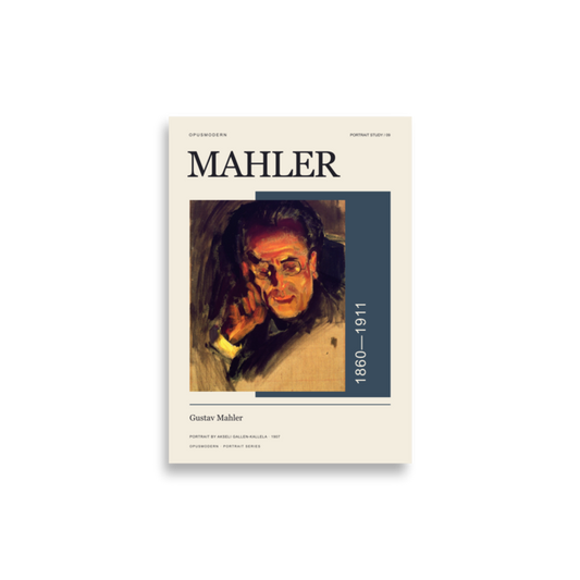 Mahler Poster — Portrait — Edge-to-Edge — 21 × 30 cm (≈ 8.27″ × 11.81″) — full print dimensions