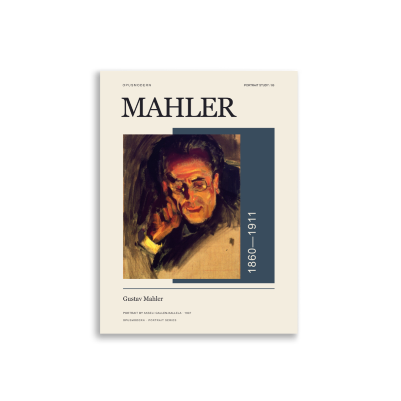 Mahler Poster — Portrait — Edge-to-Edge — 3:4 print proportions for matching metric and inch sizes