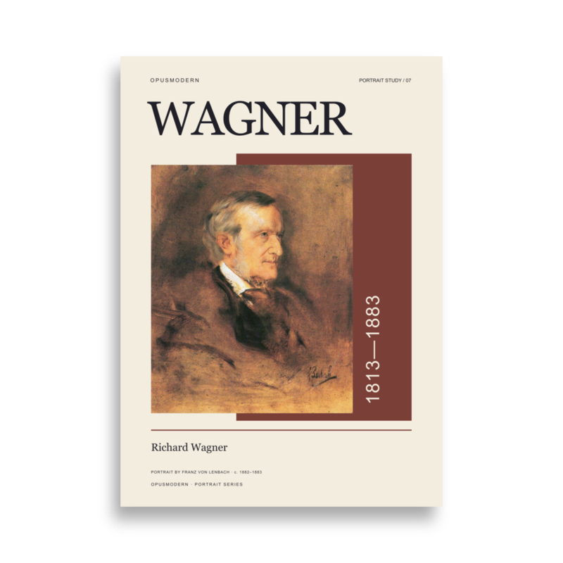 Wagner Poster — Portrait — Edge-to-Edge — 50 × 70 cm (≈ 19.69″ × 27.56″) — full print dimensions