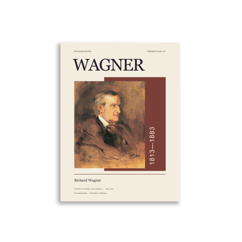 Wagner Poster — Portrait — Edge-to-Edge — 3:4 print proportions for matching metric and inch sizes