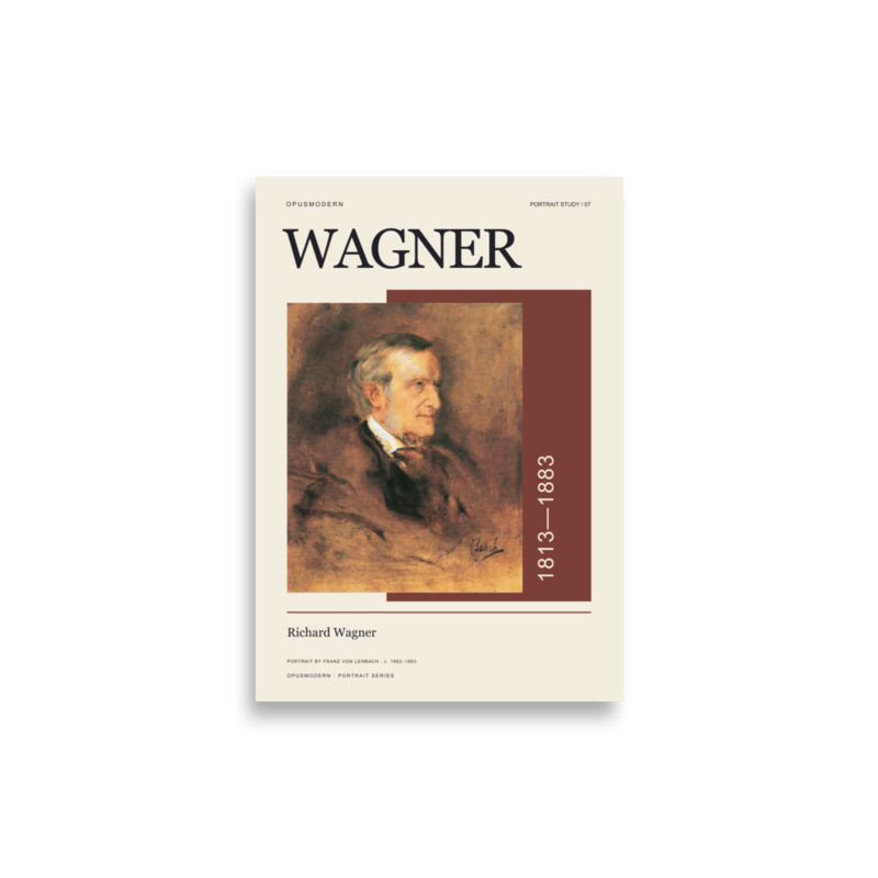 Wagner Poster — Portrait — Edge-to-Edge — 21 × 30 cm (≈ 8.27″ × 11.81″) — full print dimensions