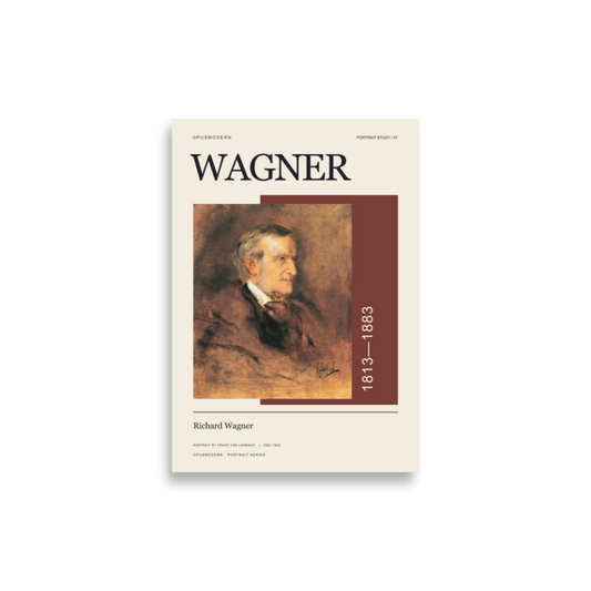Wagner Poster — Portrait — Edge-to-Edge — 21 × 30 cm (≈ 8.27″ × 11.81″) — full print dimensions
