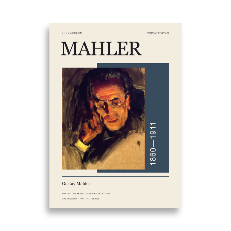 Mahler Poster — Portrait — Edge-to-Edge — 50 × 70 cm (≈ 19.69″ × 27.56″) — full print dimensions