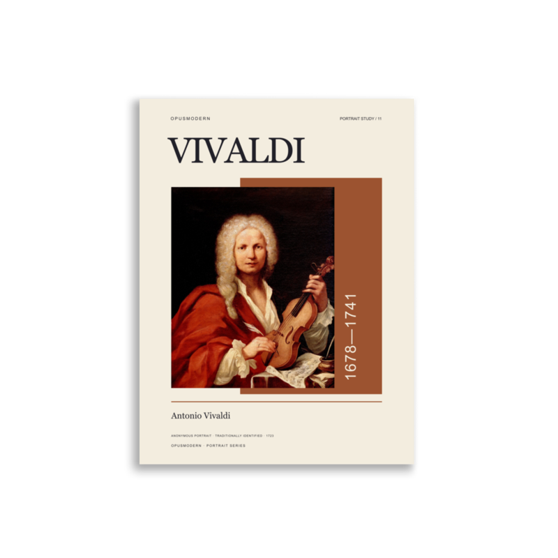 Vivaldi Poster — Portrait — Edge-to-Edge — 3:4 print proportions for matching metric and inch sizes