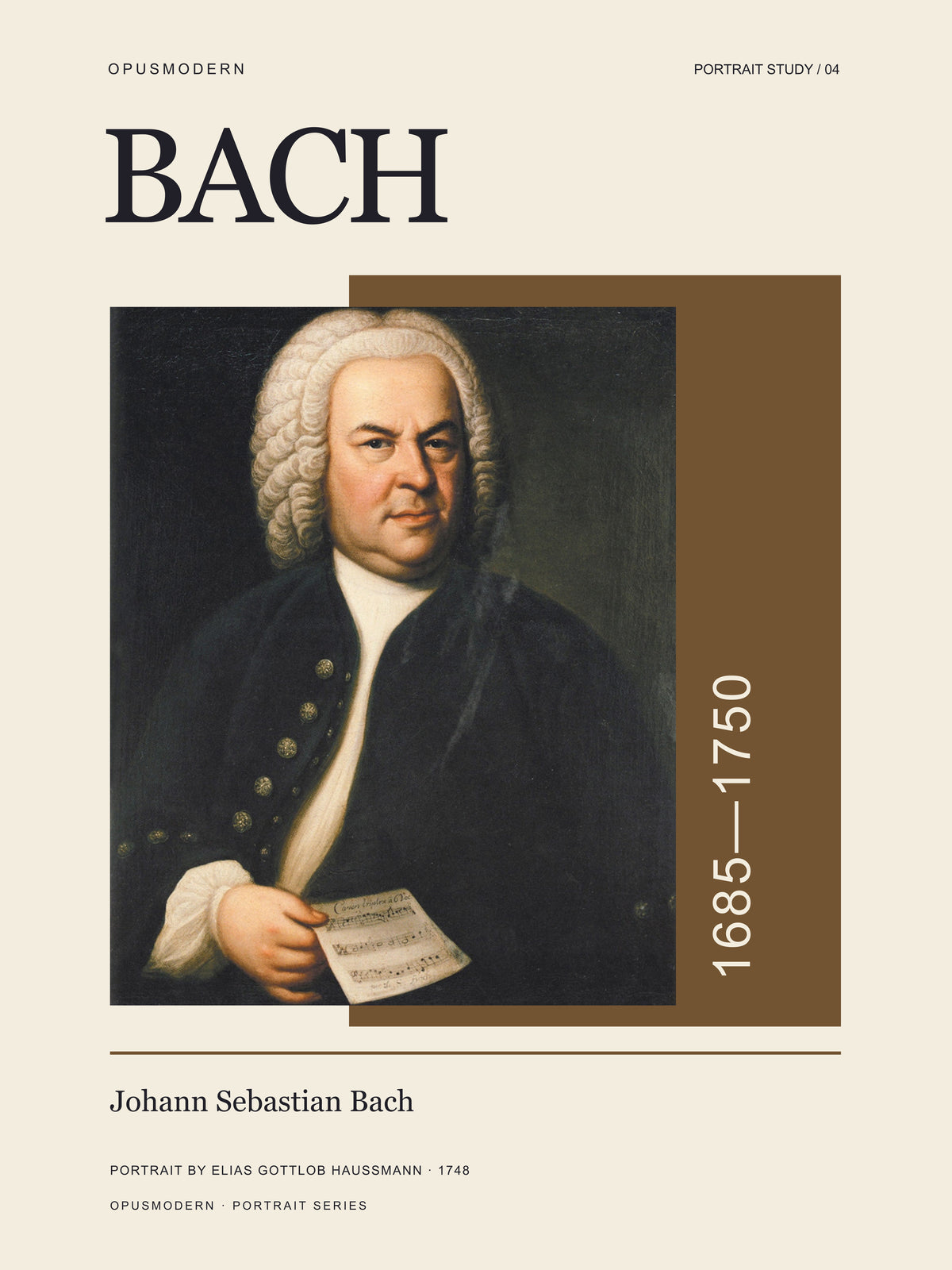 Stampa d’arte Bach — Ritratto