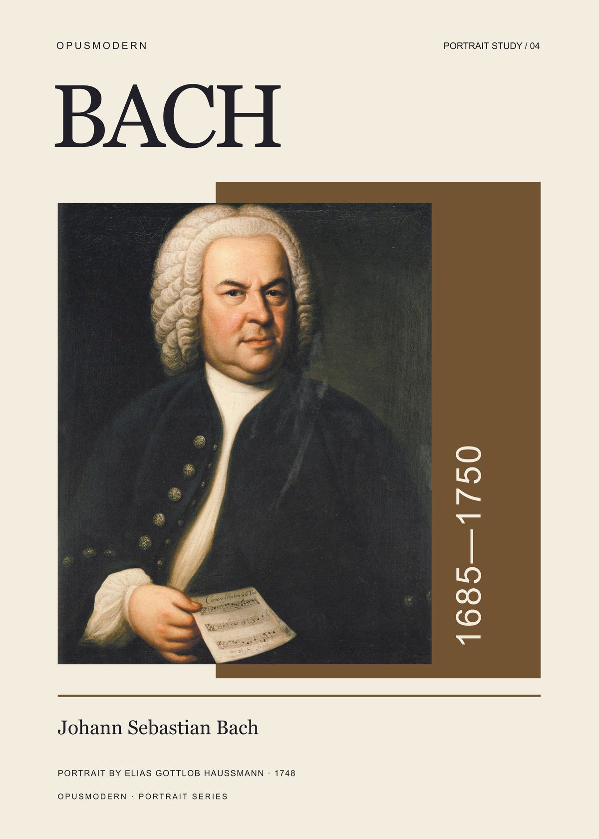 Stampa d’arte Bach — Ritratto