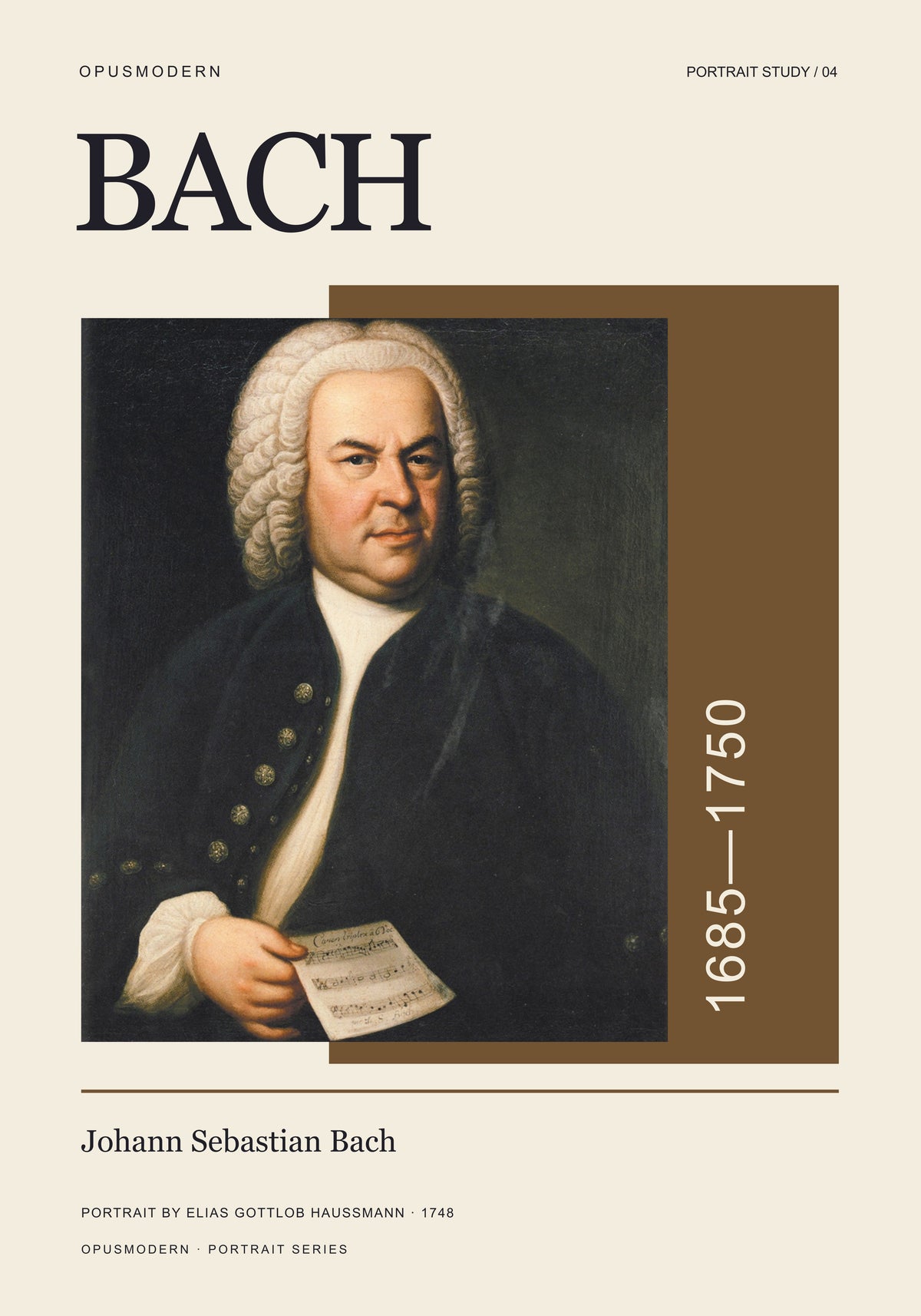 Stampa d’arte Bach — Ritratto