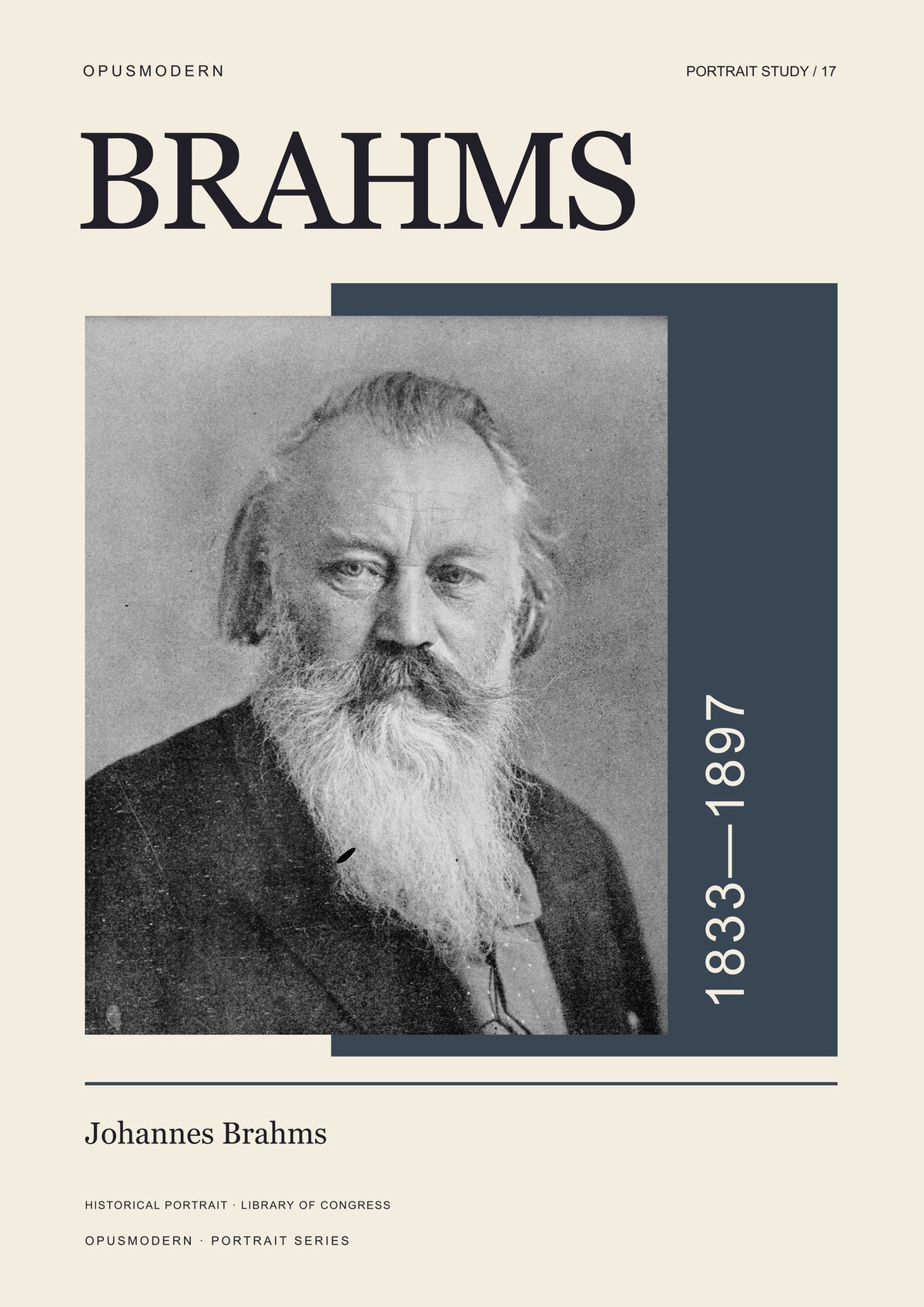Johannes Brahms — A4 — Edge-to-edge. Full production composition.
