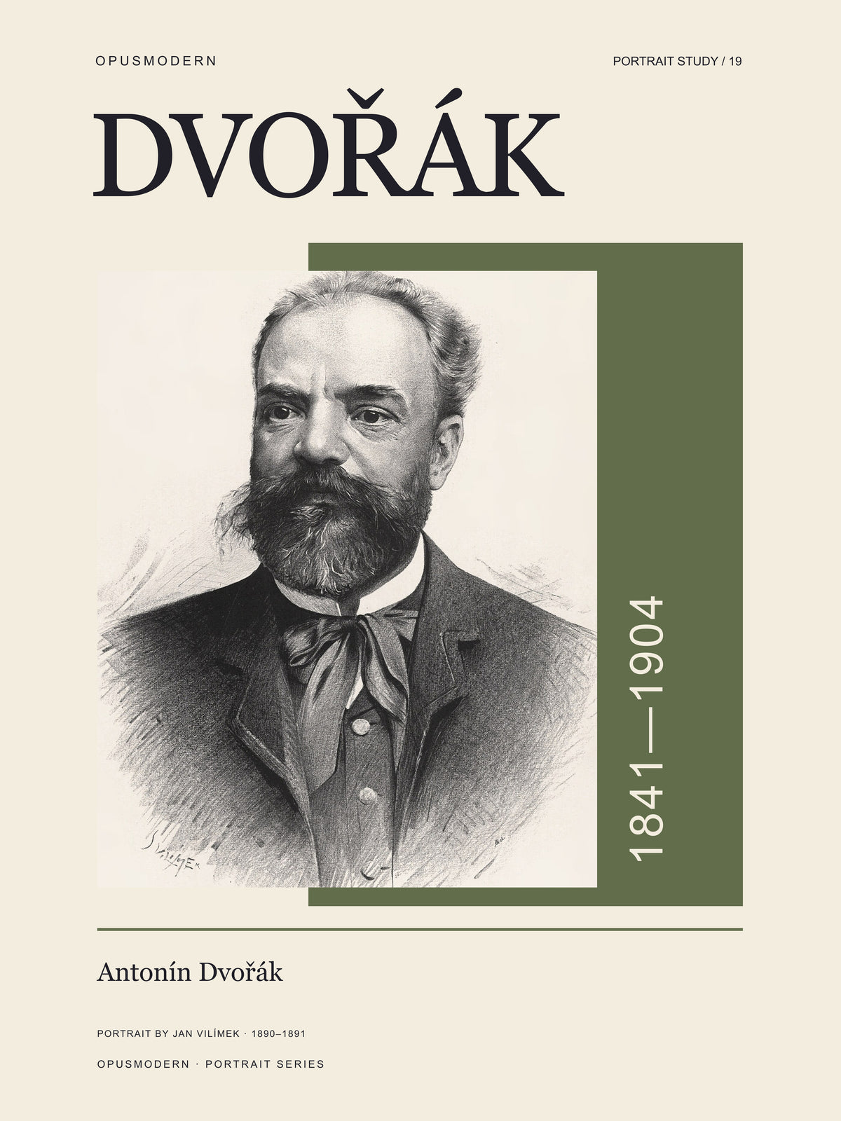 Antonín Dvořák — 18X24 — Edge-to-edge. Full production composition.