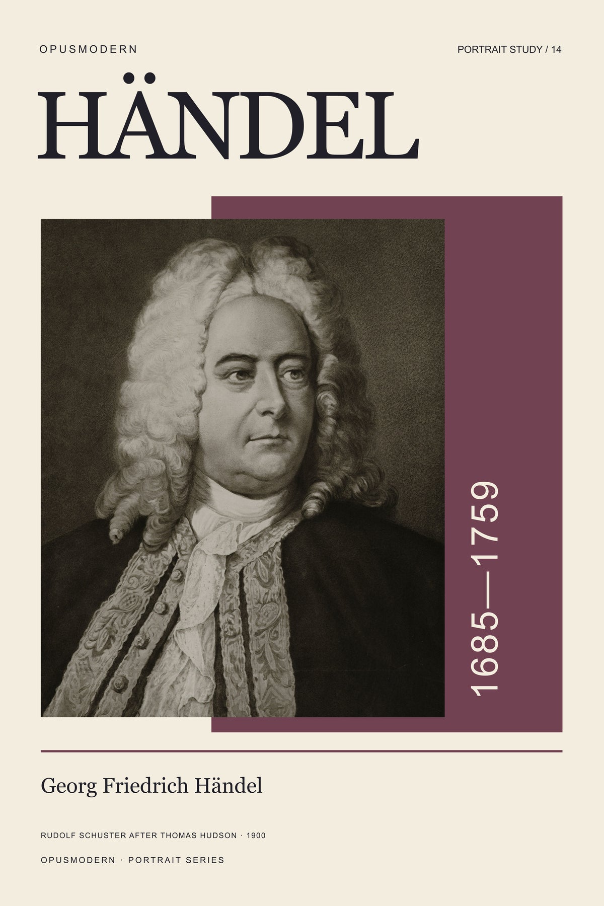Georg Friedrich Händel — 24X36 — Edge-to-edge. Full production composition.