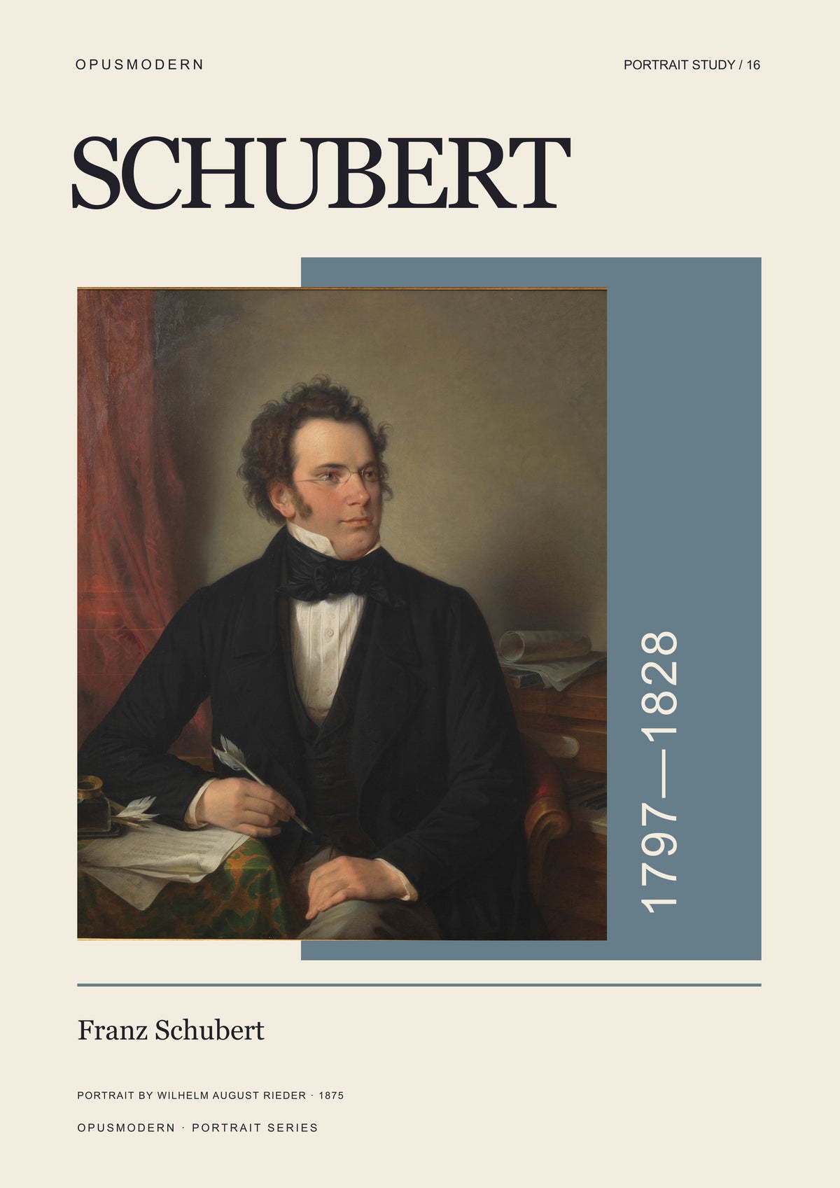 Franz Schubert — A4 — Edge-to-edge. Full production composition.