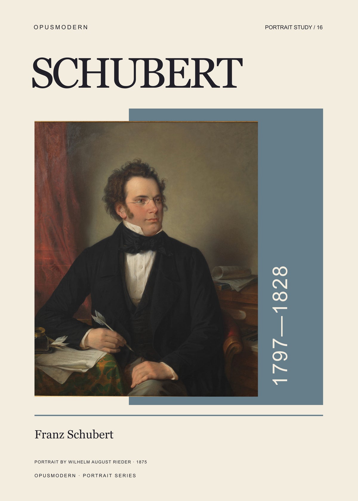 Franz Schubert — 20X28 — Edge-to-edge. Full production composition.