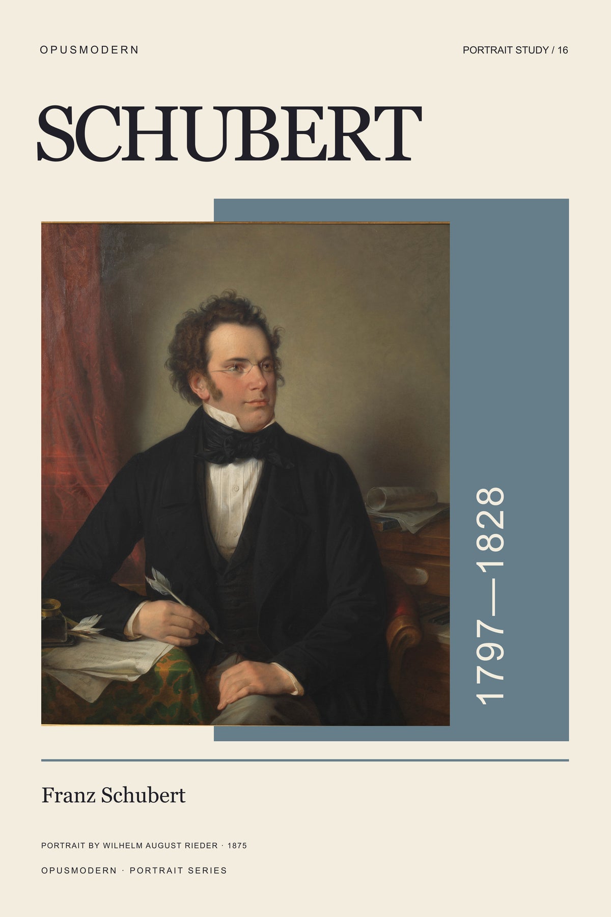 Franz Schubert — 8X12 — Edge-to-edge. Full production composition.