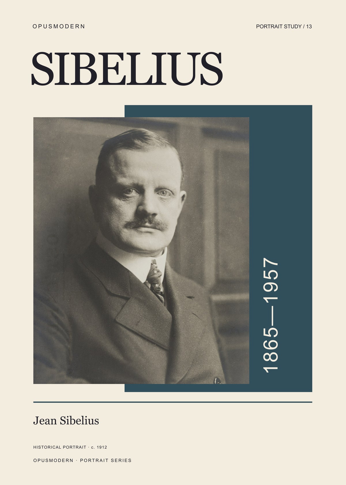 Jean Sibelius — 20X28 — Edge-to-edge. Full production composition.