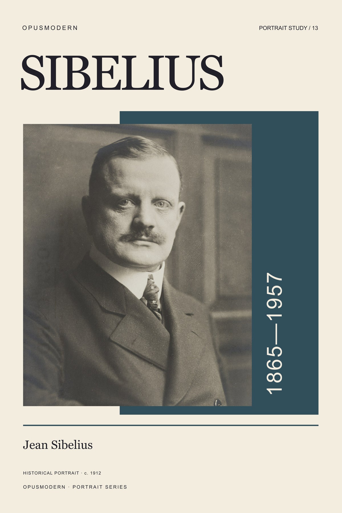Jean Sibelius — 24X36 — Edge-to-edge. Full production composition.