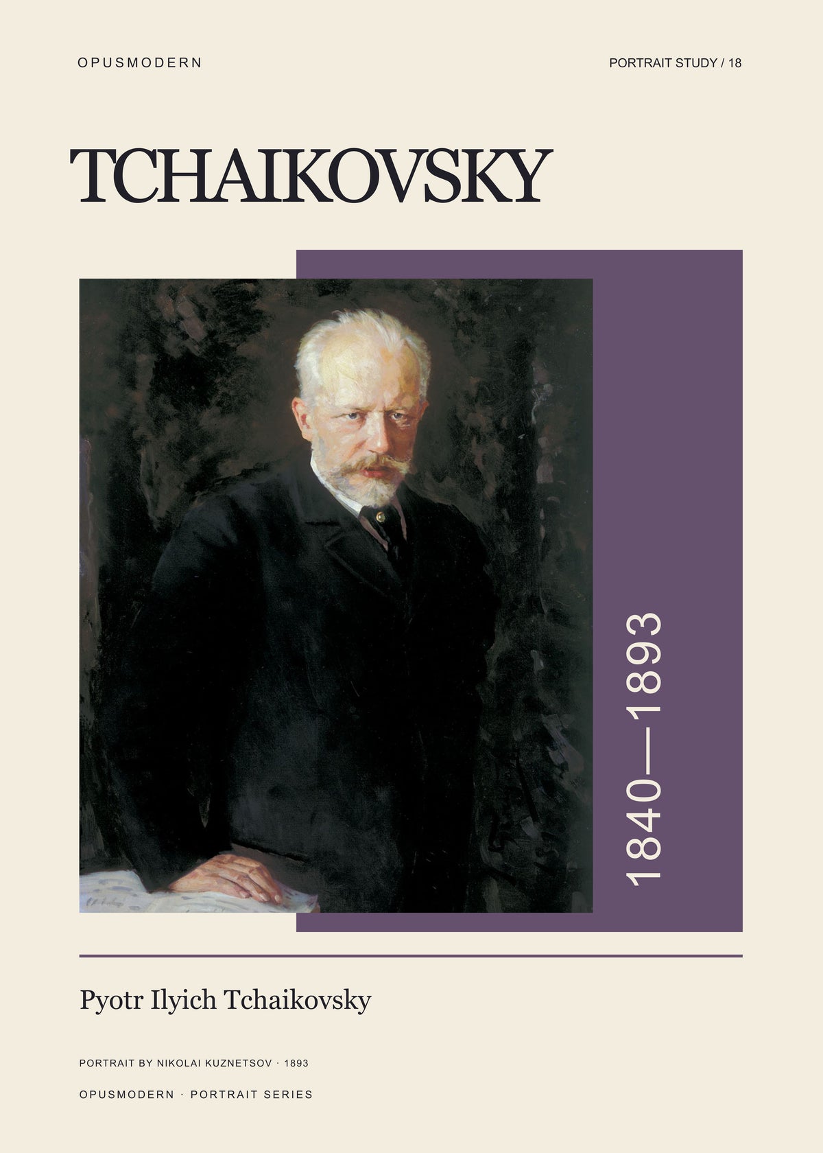Pyotr Ilyich Tchaikovsky — 20X28 — Edge-to-edge. Full production composition.