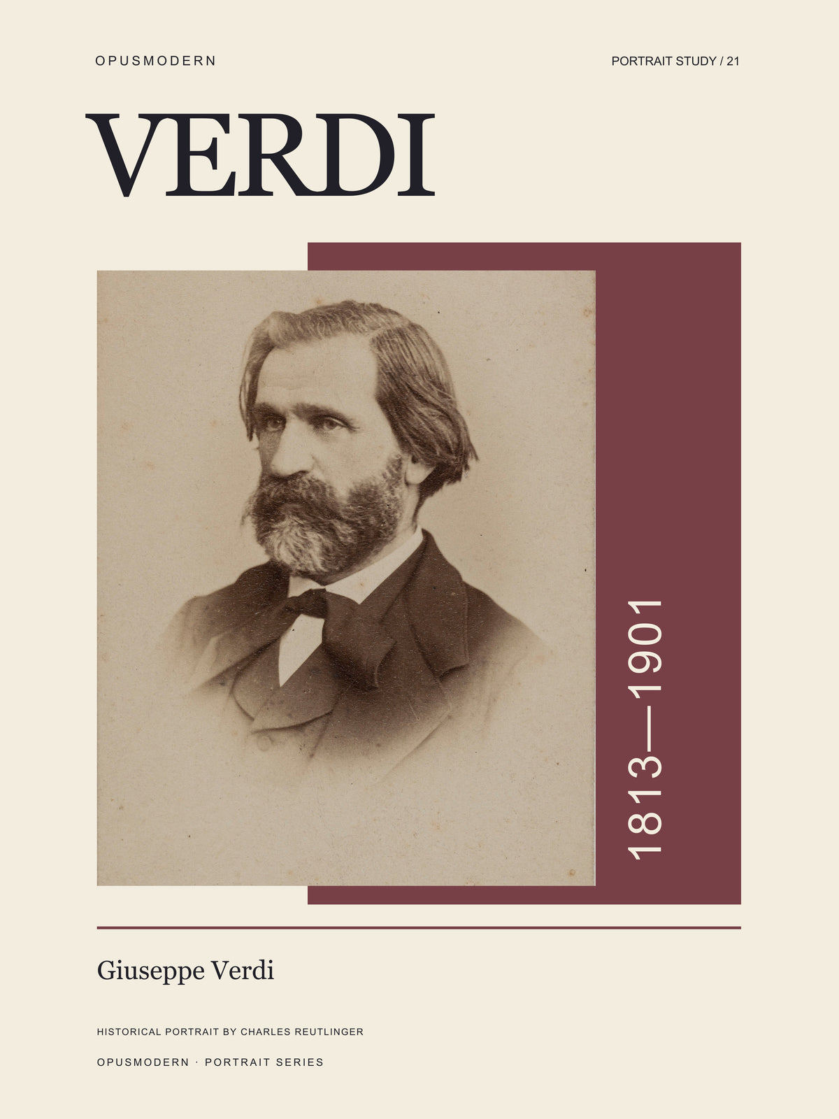 Giuseppe Verdi — 12X16 — Edge-to-edge. Full production composition.