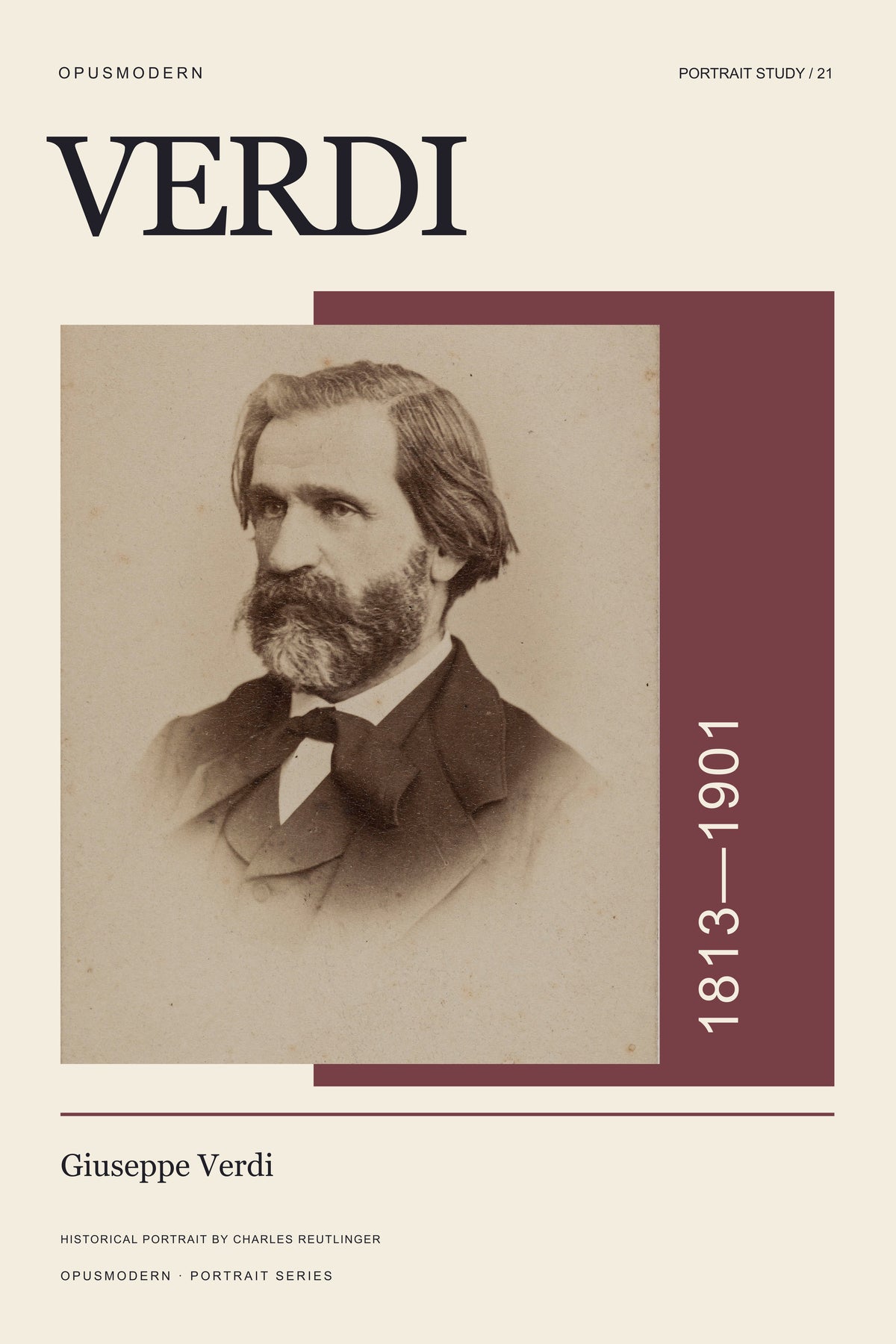 Giuseppe Verdi — 24X36 — Edge-to-edge. Full production composition.