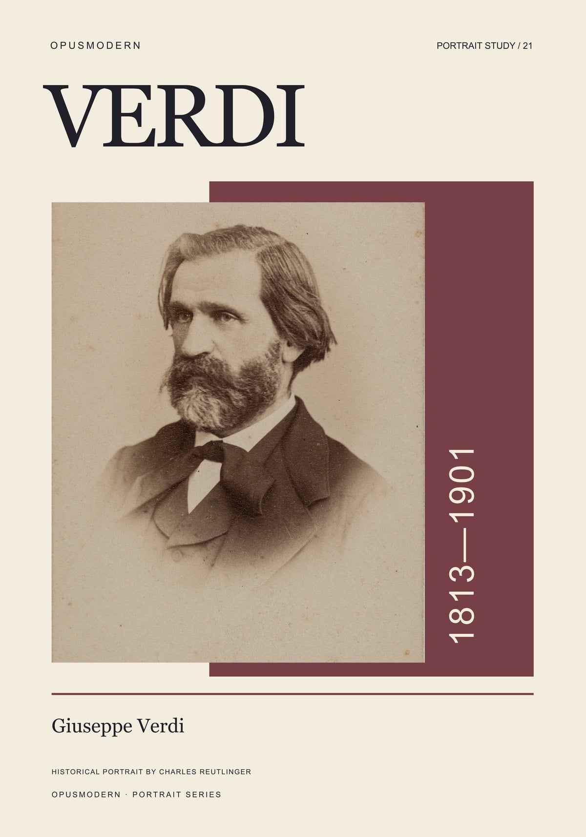 Giuseppe Verdi — 28X40 — Edge-to-edge. Full production composition.
