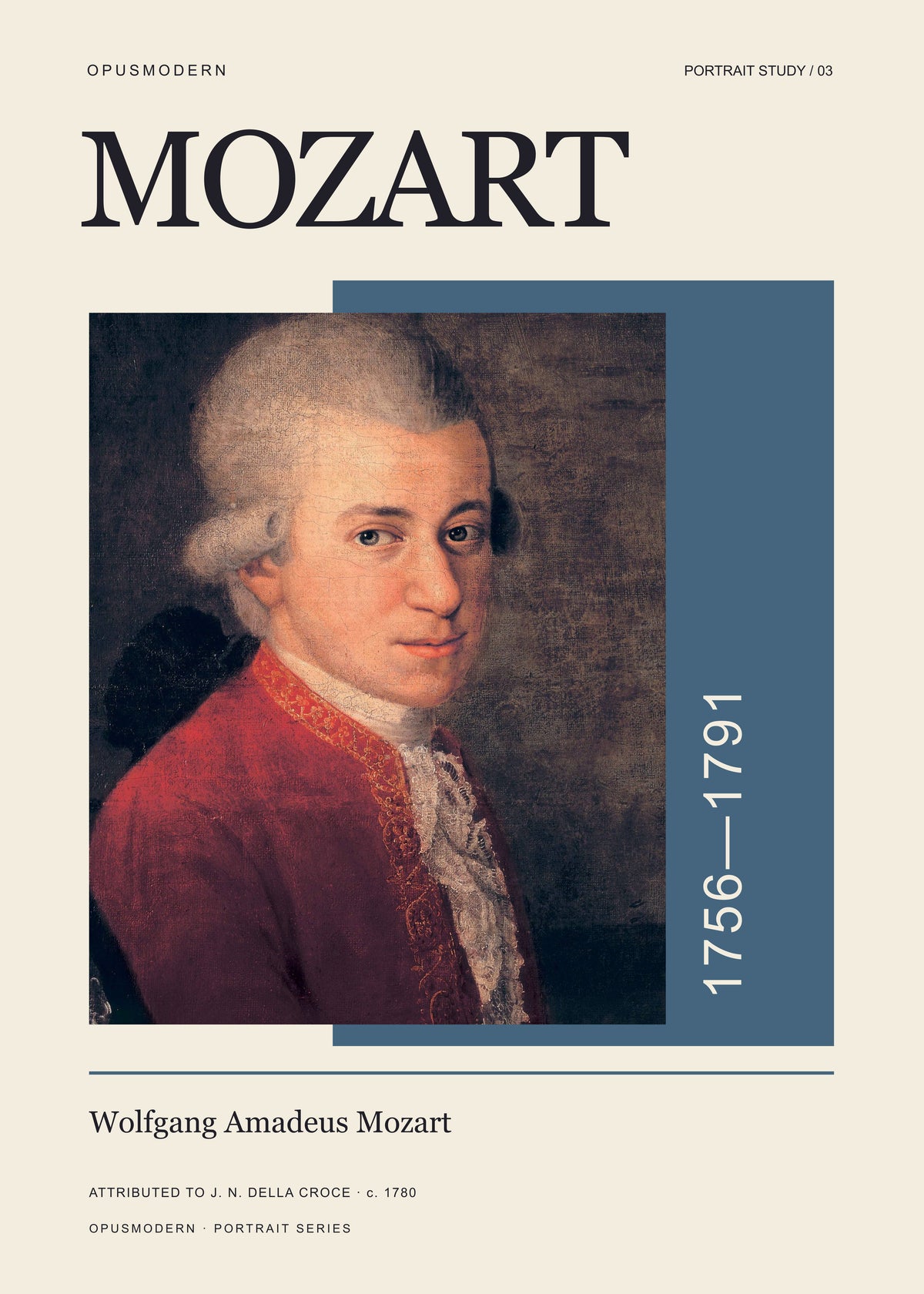 Stampa d’arte Mozart — Ritratto di Croce