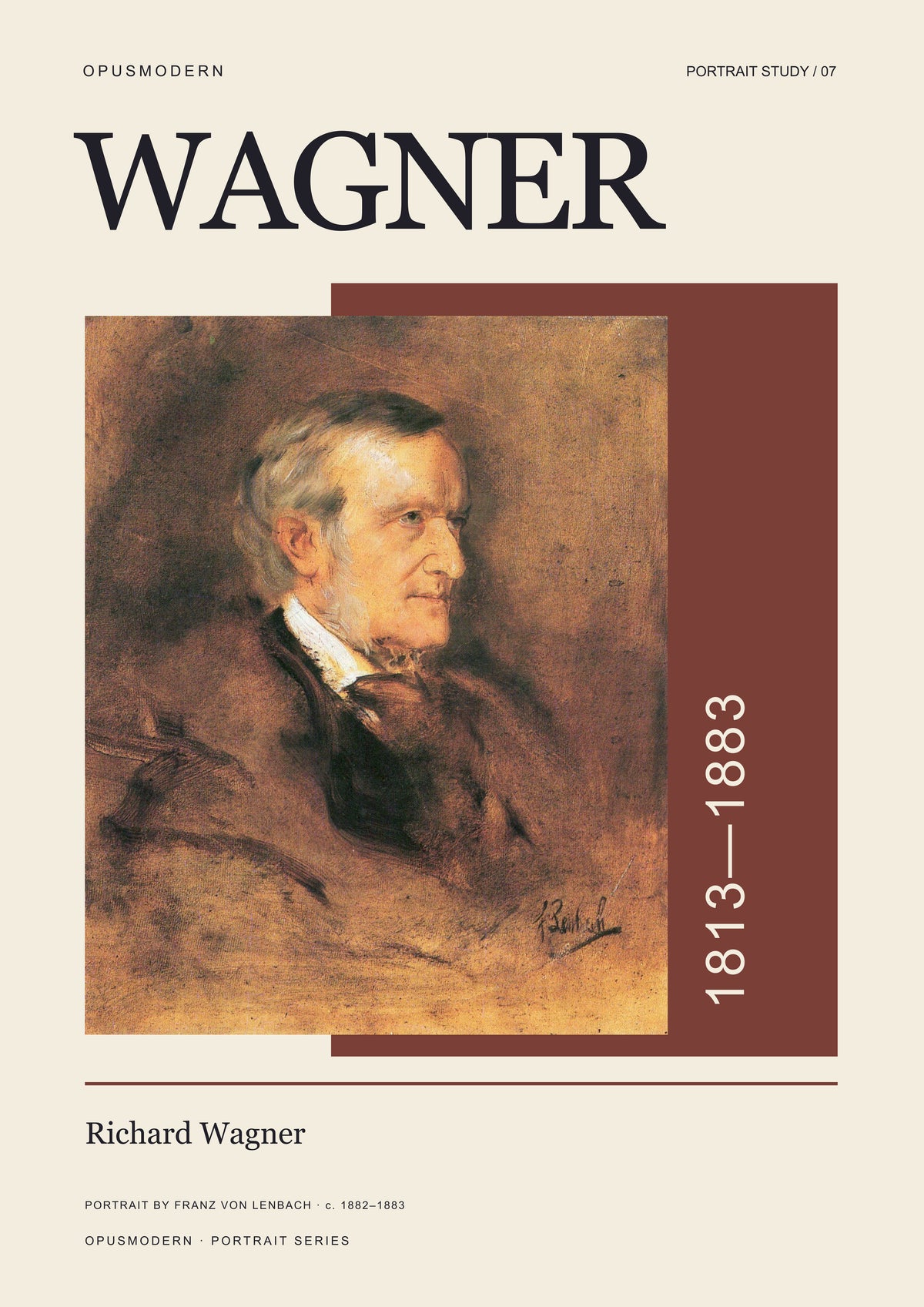 Wagner Art Print — Portrait — A4 (21 × 29.7 cm) — edge-to-edge unframed art print
