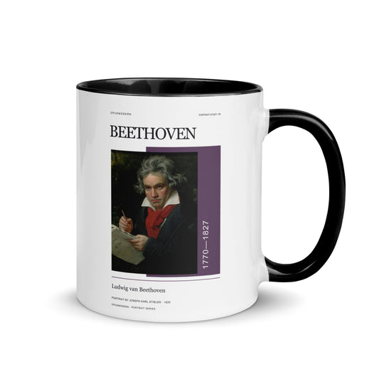 05 Beethoven Portrait — OPUSMODERN Mug — full-resolution OPUSMODERN artwork — handle right