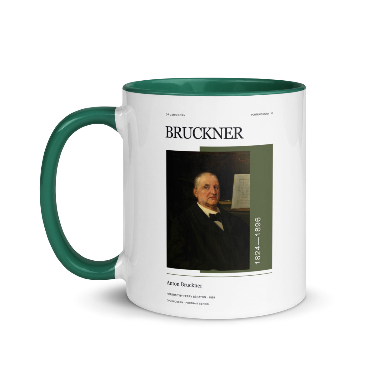 10 Anton Bruckner Portrait — OPUSMODERN Mug — full-resolution OPUSMODERN artwork — handle left