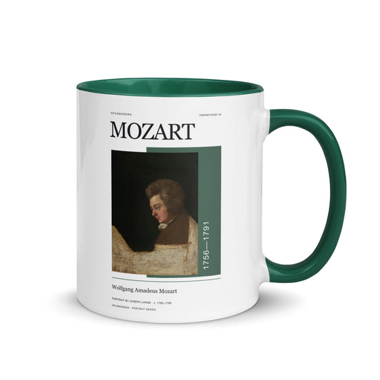 Lange Portrait — Mozart Mug — full-resolution OPUSMODERN artwork — handle right